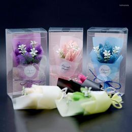 Decorative Flowers Artificial Flower Mini Bouquet Wedding Decoration Valentines Day DIY Craft Packing Gifts Po Props Christmas