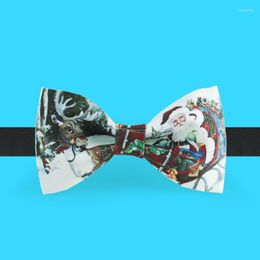 Bow Ties 2023 Fashion Men's Male Original Handmade Printed Tie Banquet Party Groom Dress Wedding Retro Christmas