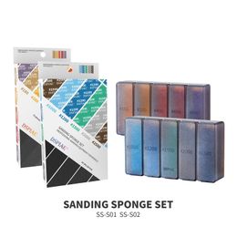 Finishing Products DSPIAE #180~#2500 Sanding Sponge Set Professional Equipment For Modeler Gundam Hobby DIY Sandpaper and Polishing 230511