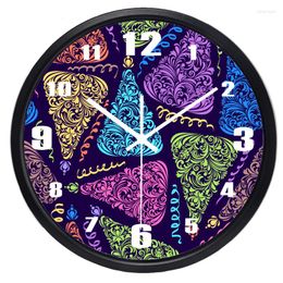 Wall Clocks Chocolate Wrapped Design Clock The Non-Ticking Kitchen Home Creative Metal Art Ecorate