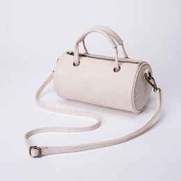 Evening Bags Korean Version Of The Wild Large-capacity Canvas Cylinder Messenger Bag Casual Simple Shoulder