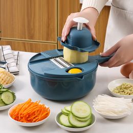 Fruit Vegetable Tools Multifunctional Vegetable Chopper Carrots Manually Cut Shred Slicer Radish Grater Kitchen Potatoes Tools Vegetable Cutter 230511