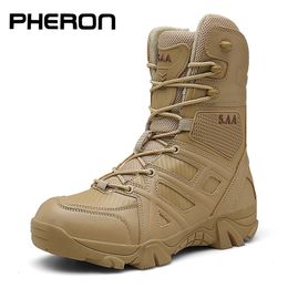 Boots Men High Quality Brand Military Leather Boots Special Force Tactical Desert Combat Men's Boots Outdoor Shoes Ankle Boots Zapatos 230509