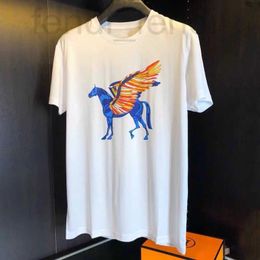 Men's T-Shirts luxuriousLuxury H designer t shirt mens sweatshirt Pegasus print short sleeve T-shirt men women cotton sleeved tshirt lo pullover tee 4xl 5xl M5RP