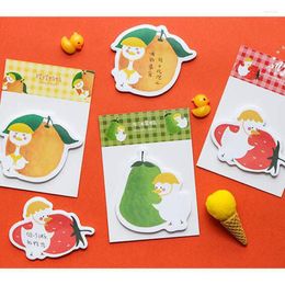 Pages Fruit GArden And Animals Sticky Note Memo Pad School Office Supply Notepad Student Stationery