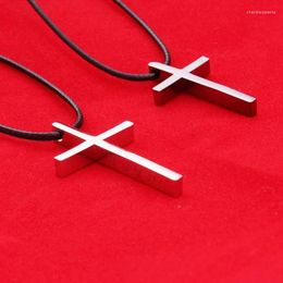 Pendant Necklaces Cross Necklace Couple Fashion Simple Glossy Personality Trend Stainless Steel Jewellery Gift Pendants Choker