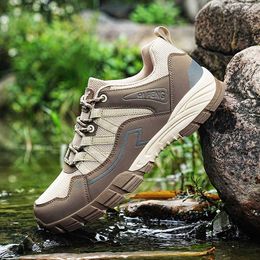 Hiking Footwear New Mesh Outdoor Sports Shoes Unisex Anti-derrapante Resistncia Desgaste Homens Respirveis Tamanho Grande 36-47 P230511