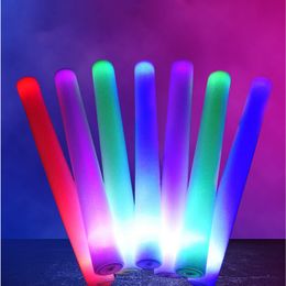 Sponge glow stick Colour stick wholesale concert foam stick flash stick party led glow stick props