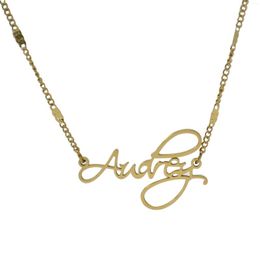 Chains Letter Pendant Stainless Steel Necklace For Women Gold Colour Jewellery Europe Korean Fashion Love
