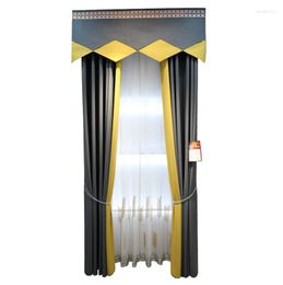 Curtain Customised High-end Atmosphere Luxury Nordic Curtains Minimalist Living Room Bedroom Bay Window Cotton And Linen Customization