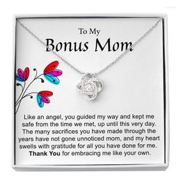 Chains To My Bonus Mom Necklace Mother's Day Gift Thanks Message Card From Daughter