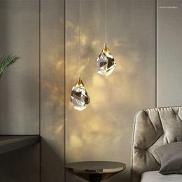 Pendant Lamps LED Lights Nordic Crystal Ceiling For Bedroom Living Room Home Decoration Hanging Lamp Indoor Lighting 220V