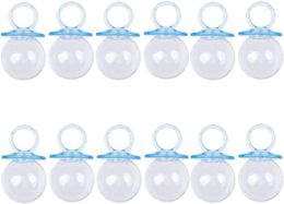 Camp Furniture 12x Fillable Pacifier Shape Bottles Baby Blue