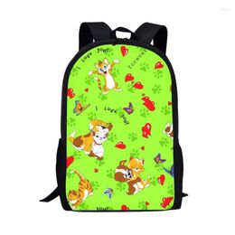 Backpack Yikeluo Lovely Dogs Printing For Kids Children Schoolbag Teen Boys Girls Book Bag School Student Rucksack