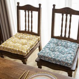 Pillow American Country Style Broken Flower Printed Seat Backrest Chair Thickened Square Dining Table Home Futon Fat Tatami Mat