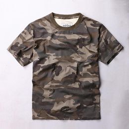 Men's T Shirts 1606 Summer Fashion Men's Camouflage T-shirts Outdoor Military Style Cotton Cargo Pullovers Tees O-neck Vintage Thin