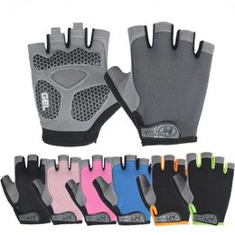 Sports Gloves Half Finger Men Women Cycling Gloves Anti Slip Shock Breathable Summer Bicycle Gloves Fingerless Sports Gym Bicycle Training P230511