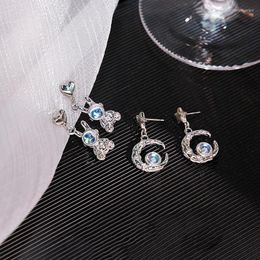 Dangle Earrings Korean Zircon Moon Astronaut Cute Moonlight Stone Birthday Party Anniversary Jewelry Accessories