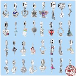 925 sterling silver charms for pandora jewelry beads Love My Home Heart Dangle Dangle Charms Pendant DIY fine