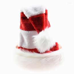 Christmas Decorations 1pc Hats Red White Striped Caps Hat Adult Kids XMAS Decor Year's Gifts Home Party High Quality