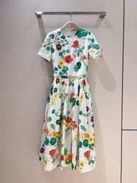 Runway Dresses 2023 Designerkleid Frühling/Sommer Urlaubsdruck New Line Kleid