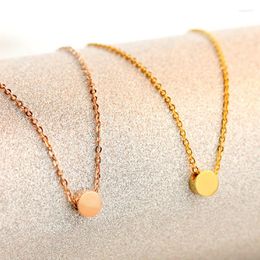 Pendant Necklaces Small Bean Necklace For Women Rose Gold Colour 316L Stainless Steel Fashion Jewellery Gift Wholesale(GN203)