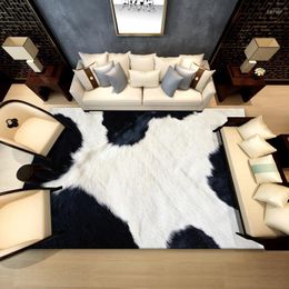 Carpets Living Room Carpet Animal Pattern Doormat Leopard Print Area Rug Tiger Bedroom Black And White Cow Floor Mat