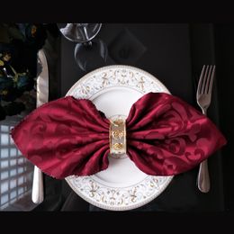 Table Napkin 10pcs/lot Polyester 48cm Square Cloth Napkins For Wedding Birthday Decoration Washable Kitchen Dinner 230511