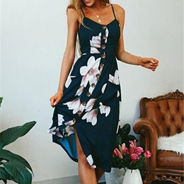 Casual Dresses Boho Sundress Spring Summer Women Round Neck Sleeveless Tank Dress Beach In For Teens