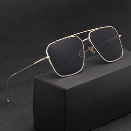 Sunglasses Vintage Oversized Sunglasses Men polygon AntiReflective Mirror Classic Square Metal Glasses Fashion Women Sun Glasses Uv400 230511