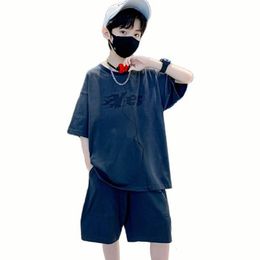 SetsSuits Kinderkleidung T-Shirt Kurzes Jungen-Outfit im lässigen Stil für Jungen Teenager-Mädchen 6 8 10 12 14 230510