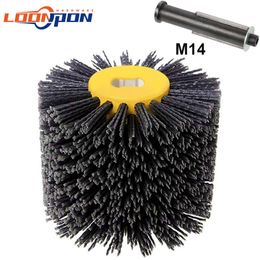 Finishing Products 120mm Angle Grinder Abrasive Wire Nylon Brushes Deburring Polishing Buffing Wheel for Furniture Wood Grit 80/120/180/240/320 230511