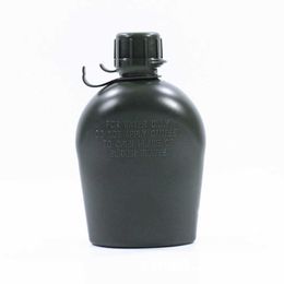 New DEOUNY Plastic Army Flask Bottle Military Training Flask And Aluminum Lunch Box 3Pcs Outdoor Vintage Water Bottle 800ml