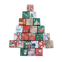 Gift Wrap Advents Calendar For Filling 24 Days DIY Boxes Gifts Sweets TB Sale