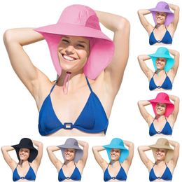 Wide Brim Hats Foldable Mens Hat Men'S And Women'S Summer Quick Drying Outdoor Fishing Bucket Beach Visor Neck Guard Big Floppy