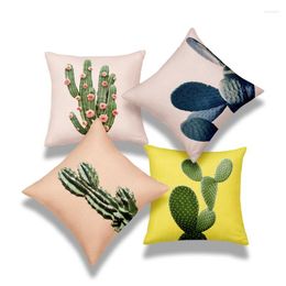 Pillow 4pcs Home Decoration American Cactus Plant Printed Decorative Pillows Decor Sofa Throw Covers 45 45in