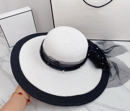 Quality straw hat women's summer travel big brim sunscreen sunshade hat everything fashion braided straw beach sun hats tide
