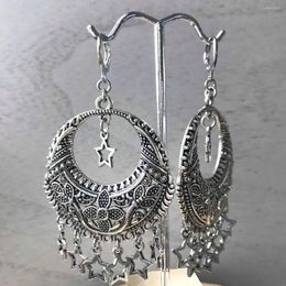 Dangle Earrings Tribal Dangly Stars Boho Hangers Goth Witch Style Pagan