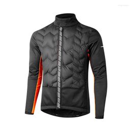 Racing Jackets Winter Men Cycling Clothes Thermal Bicycle Down Jacket Windproof OutdoorSport Climbing Camping Reflective MTB Bike Clothing