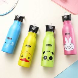 New 500ML Childrens Stainless Steel Sports Water Bottles Portable Outdoor Cycling Camping Bicycle Bike Kettle