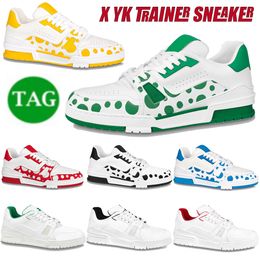 2023 New luxurys mens casual shoes x YK Trainer sneaker yellow Blue red black green men designer shoes fashion classixc sneakers trainers EUR 40-45