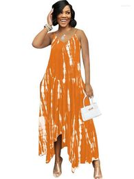 Ethnic Clothing Long African Maxi Dress Women Spaghetti Strap Robes Africa Fashion Print Loose Sexy Casual Dashiki Dresses