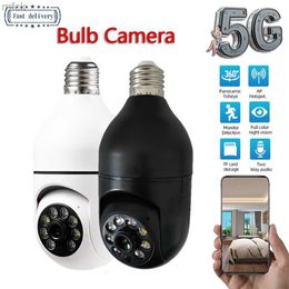 كاميرات اللوحة E27 لمبة 5G WIFI مراقبة 2MP كاميرا كاميرا ليلية الرؤية اللاسلكية المنزل الكاميرا الداخلية CCTV حماية أمن الكاميرا