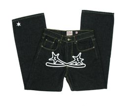 Mens Jeans Y2K Men Hip Hop Gothic Street Rock Clothing Women Pants Harajuku Casual Black Denim Trousers Streetwear 230511