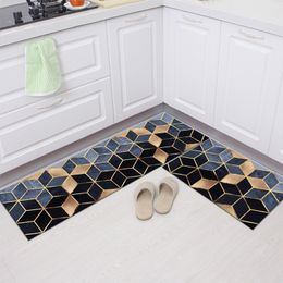 Carpets Geometry Waterproof Oilproof Kitchen Mat Antislip Bath Mat Soft Bedroom Floor Mat Living Room Carpet Doormat Kitchen Rug 230511