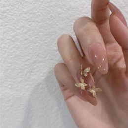 False Nails Green Gradient Love Star Butterfly Manicure Fake Bean Paste Naked Detachable