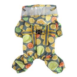 All kinds of patterns four-legged reflective pet raincoat cartoon dog poncho