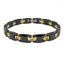 Link Bracelets Black Ceramic Titanium Bracelet With Magnets