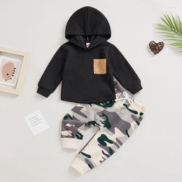 Clothing Sets 0-36months Baby Boys Tracksuit Outfits Long Sleeve Hooded Sweatshirt And Elastic Camouflage Pants Suit For Toddler