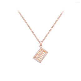 Pendant Necklaces Calculator Abacus Necklace Chinese Style Self-Assembly Counting-frame Jewelry Chain Wedding Birthday Party Lovers